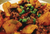 Braised Buff with Potato — Chinese dish at Pokhara Chinese Restaurant